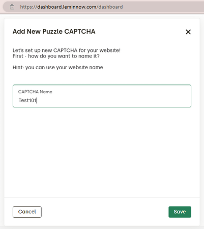 Lemin CAPTCHA Create Project