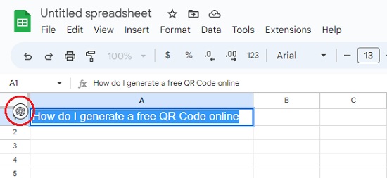 Open AI logo in Sheets