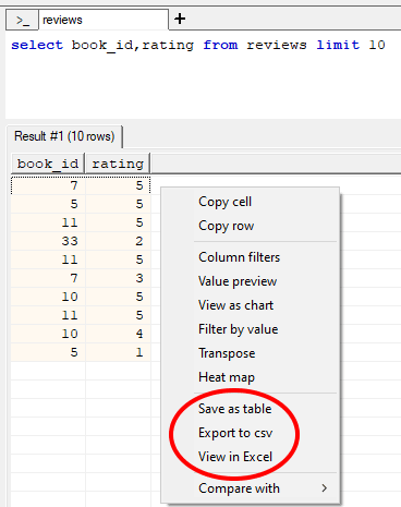 SQLite GUI Export Output Data