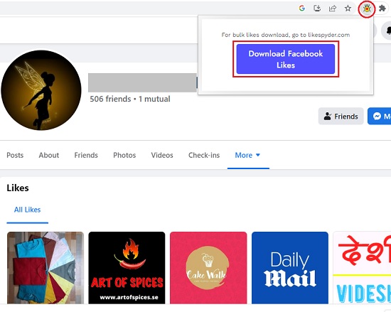 Download FB likes