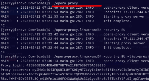 Opera Proxy Start