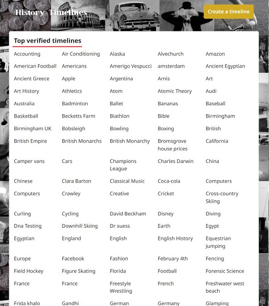 Top verified timelines