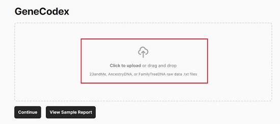 Upload raw data