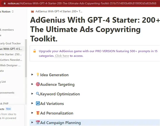 AdGenius Prompt Categories