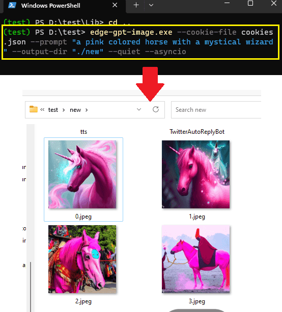 EdgeGPT AI Image generation