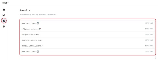 Results page