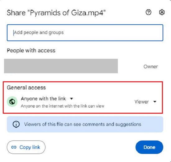 Sharing permissions