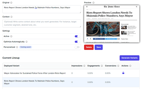 Coframe Deployed Changes