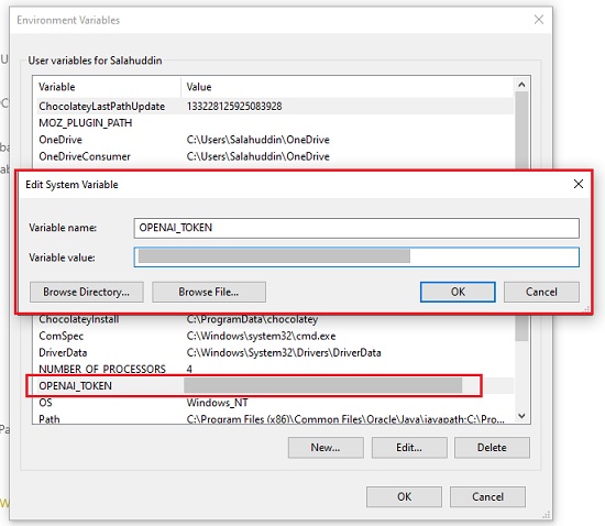 Env variables