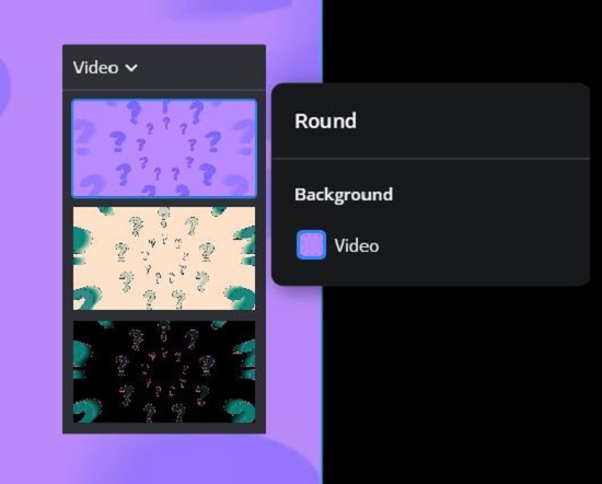 Video background