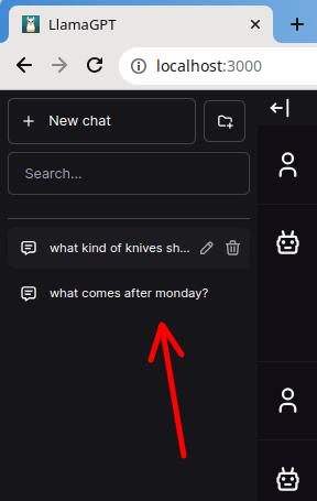LlamaGPT Chats