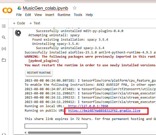 MusicGen on Google Colab
