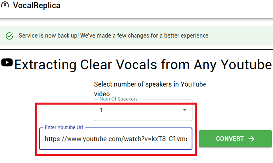 VocalReplica Input