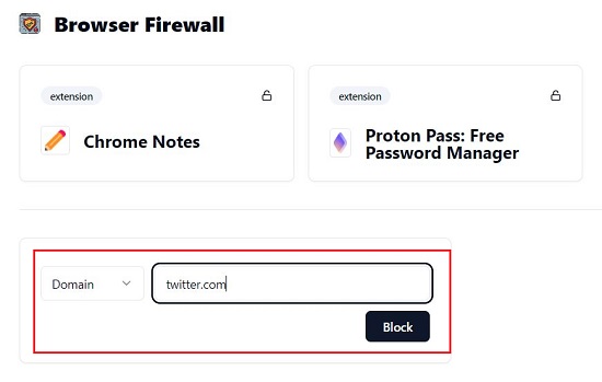 Block domain