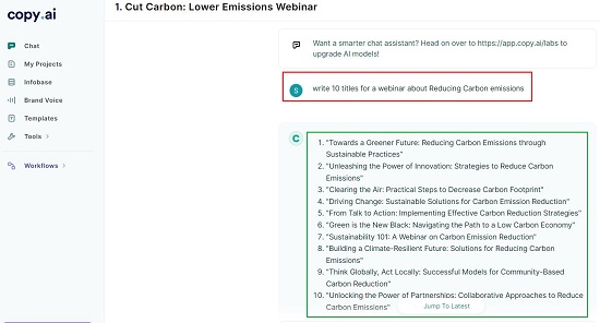 Copy AI Webinar Title Generator