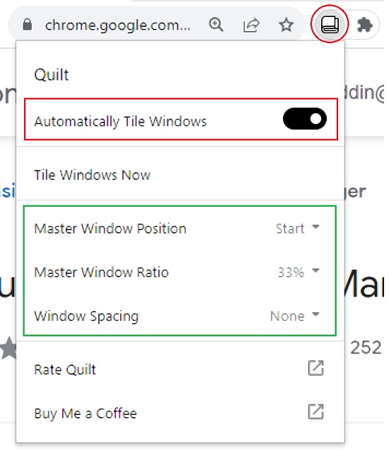 Extension window