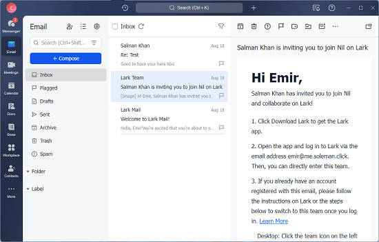 Larm Mail Desktop App