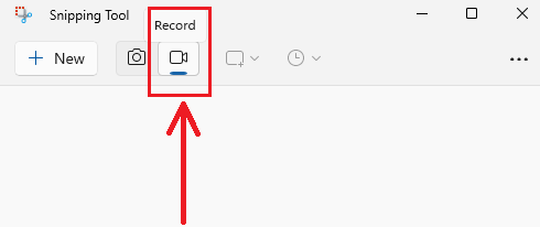 Snipping Tool Record Button