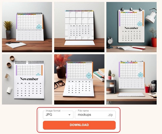 Download mockups