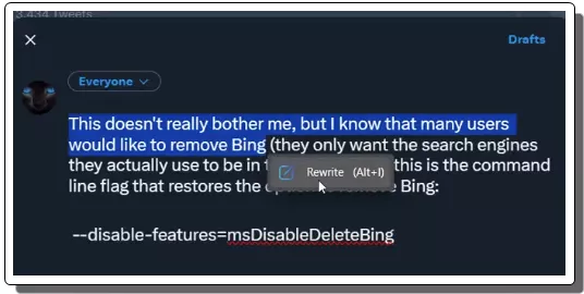 Edge AI Rewrite Option