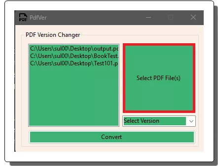 PdfVer Seelct PDFs
