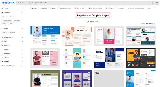 Freepik Buyer Persona Templates 