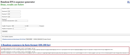 Random DNA sequence generator from BIRC