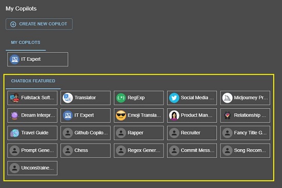 Featured Copilots
