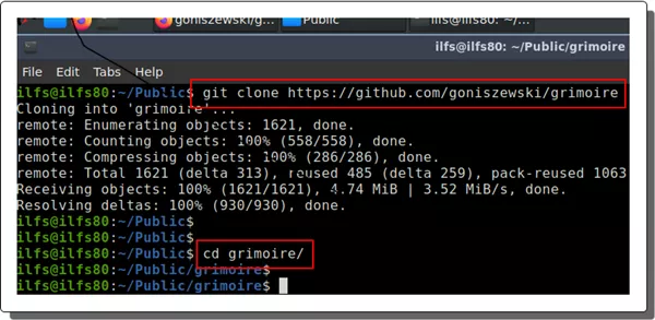 Git clone Grmoire