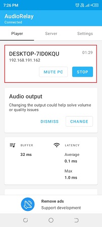 Connected to IP