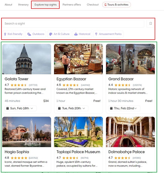 Explore top sights