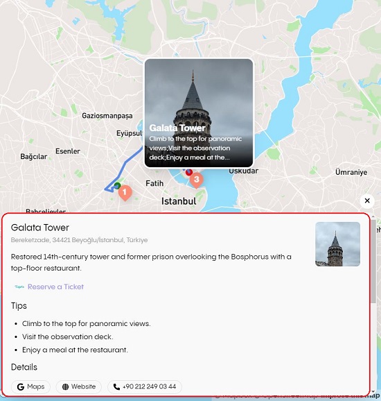 Galata tower details