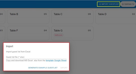 Import guest list