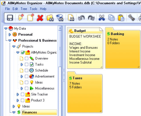 AllMyNotes Organizer