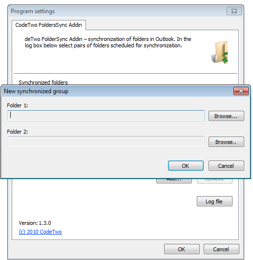 CodeTwo Folder Sync Add In
