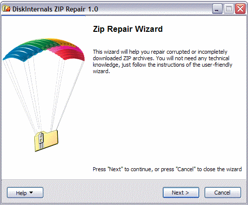 DiskInternals Zip Repair