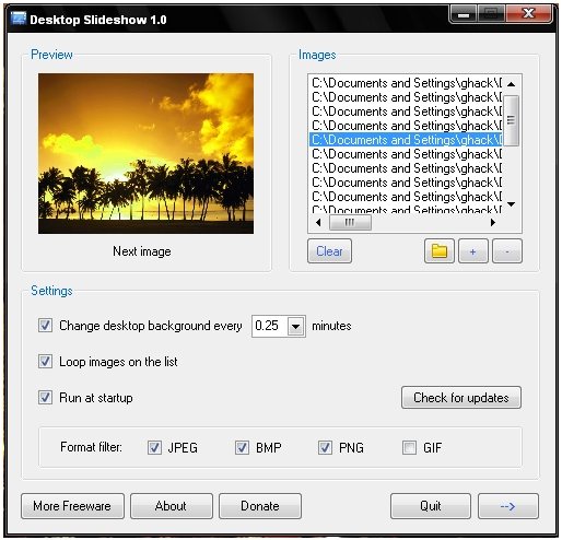 Desktop Slideshow