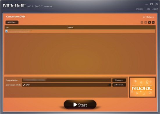 Modiac Free AVI to DVD Converter1