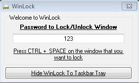 WinLock default window