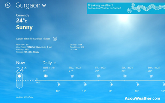 accuweather windows 8 screenshot