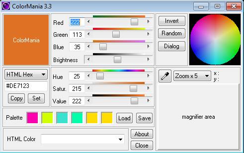 ColorMania default window