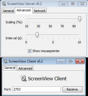 ScreenView default window