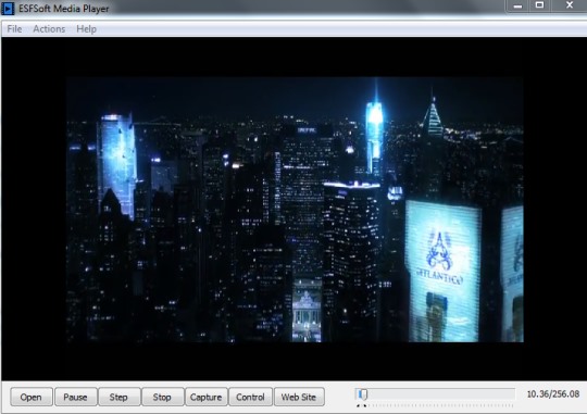 ESFSoft Media Player- interface