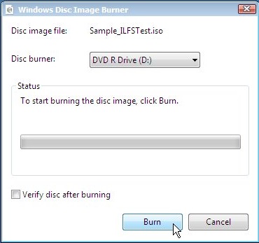 Windows Disc Image Burner