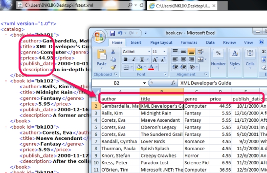 Xml to Csv Conversion tool- convert xml file to csv