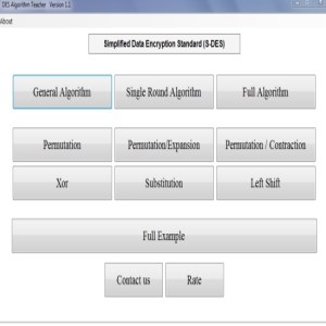 DES Algorithm Teacher main interface