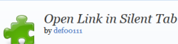 Open Link in Silent Tab firefox add-on