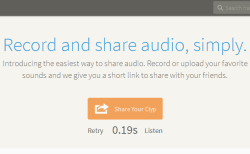 Clyp- record audio online