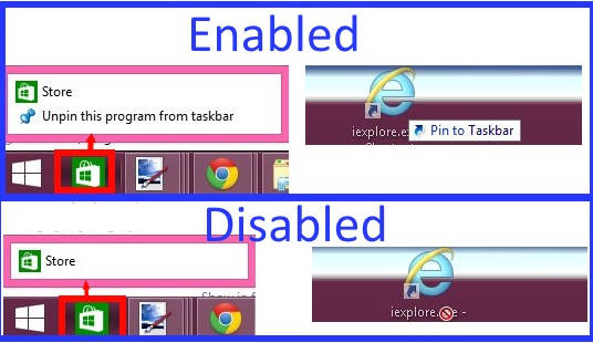 Prevent Users From Pinning Programs To Taskbar