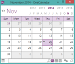 OneCal- display the list of notes of OneNote notebooks in a calendar